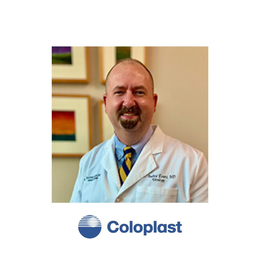 dr. evans with coloplast logo